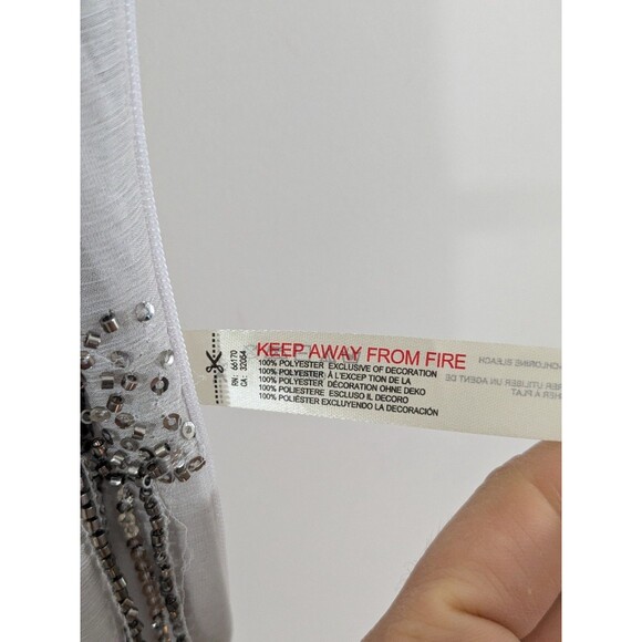 Free People Bali Speakeasy Flapper Vintage Fringe Embellished Bodysuit Dress M - Picture 10 of 10